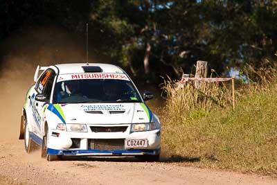 23;31-July-2010;ARC;Australia;Australian-Rally-Championship;Bruce-Fullerton;Evo-6;Hugh-Reardon‒Smith;Imbil;Mitsubishi-Lancer;Mitsubishi-Lancer-Evolution-VI;QLD;Queensland;Sunshine-Coast;auto;motorsport;racing;super-telephoto