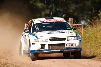 23;31-July-2010;ARC;Australia;Australian-Rally-Championship;Bruce-Fullerton;Evo-6;Hugh-Reardon‒Smith;Imbil;Mitsubishi-Lancer;Mitsubishi-Lancer-Evolution-VI;QLD;Queensland;Sunshine-Coast;auto;motorsport;racing;super-telephoto