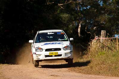 26;31-July-2010;ARC;Australia;Australian-Rally-Championship;Imbil;John-Berne;QLD;Queensland;Subaru-Impreza-RS;Sunshine-Coast;Tony-Best;auto;motorsport;racing;super-telephoto