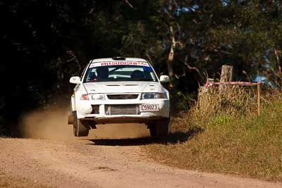 32;31-July-2010;Australia;Erik-Johnsson;Erin-Kelly;Evo-6;Imbil;Mitsubishi-Lancer;Mitsubishi-Lancer-Evolution-VI;QLD;QRC;Queensland;Queensland-Rally-Championship;Sunshine-Coast;auto;motorsport;racing;super-telephoto