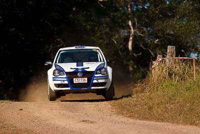 34;31-July-2010;Australia;Gerard-McConkey;Imbil;Marius-Swart;QLD;QRC;Queensland;Queensland-Rally-Championship;Sunshine-Coast;Volkswagen-Polo-S2000;auto;motorsport;racing;super-telephoto