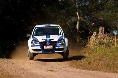 34;31-July-2010;Australia;Gerard-McConkey;Imbil;Marius-Swart;QLD;QRC;Queensland;Queensland-Rally-Championship;Sunshine-Coast;Volkswagen-Polo-S2000;auto;motorsport;racing;super-telephoto