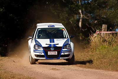 34;31-July-2010;Australia;Gerard-McConkey;Imbil;Marius-Swart;QLD;QRC;Queensland;Queensland-Rally-Championship;Sunshine-Coast;Volkswagen-Polo-S2000;auto;motorsport;racing;super-telephoto