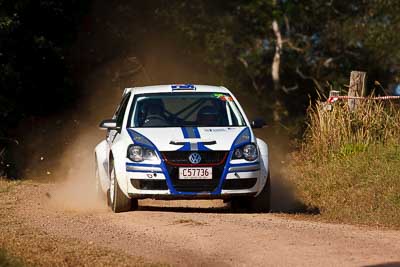 34;31-July-2010;Australia;Gerard-McConkey;Imbil;Marius-Swart;QLD;QRC;Queensland;Queensland-Rally-Championship;Sunshine-Coast;Volkswagen-Polo-S2000;auto;motorsport;racing;super-telephoto