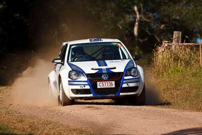 34;31-July-2010;Australia;Gerard-McConkey;Imbil;Marius-Swart;QLD;QRC;Queensland;Queensland-Rally-Championship;Sunshine-Coast;Volkswagen-Polo-S2000;auto;motorsport;racing;super-telephoto