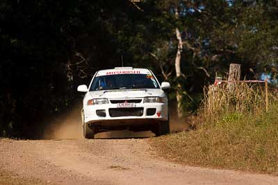 35;31-July-2010;Australia;Imbil;Joanne-ODell;Mitsubishi-Lancer-Evolution-I;QLD;QRC;Queensland;Queensland-Rally-Championship;Robert-Bishop;Sunshine-Coast;auto;motorsport;racing;super-telephoto