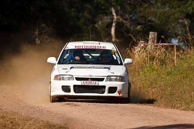 35;31-July-2010;Australia;Imbil;Joanne-ODell;Mitsubishi-Lancer-Evolution-I;QLD;QRC;Queensland;Queensland-Rally-Championship;Robert-Bishop;Sunshine-Coast;auto;motorsport;racing;super-telephoto