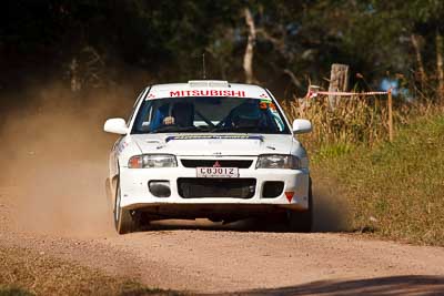 35;31-July-2010;Australia;Imbil;Joanne-ODell;Mitsubishi-Lancer-Evolution-I;QLD;QRC;Queensland;Queensland-Rally-Championship;Robert-Bishop;Sunshine-Coast;auto;motorsport;racing;super-telephoto