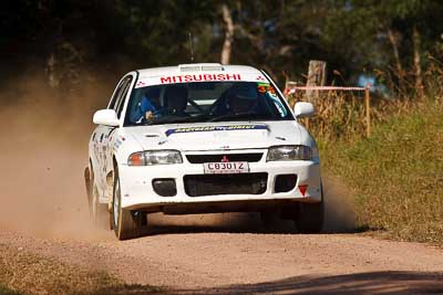 35;31-July-2010;Australia;Imbil;Joanne-ODell;Mitsubishi-Lancer-Evolution-I;QLD;QRC;Queensland;Queensland-Rally-Championship;Robert-Bishop;Sunshine-Coast;auto;motorsport;racing;super-telephoto