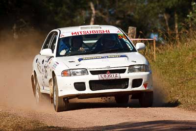 35;31-July-2010;Australia;Imbil;Joanne-ODell;Mitsubishi-Lancer-Evolution-I;QLD;QRC;Queensland;Queensland-Rally-Championship;Robert-Bishop;Sunshine-Coast;auto;motorsport;racing;super-telephoto