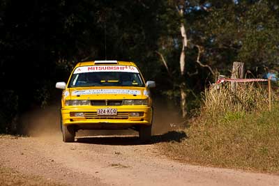 41;31-July-2010;Australia;Imbil;Mitsubishi-Galant-VR4;QLD;QRC;Queensland;Queensland-Rally-Championship;Ross-Cox;Sunshine-Coast;Teresa-Daniels;auto;motorsport;racing;super-telephoto