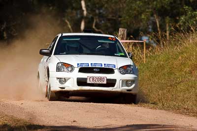 42;31-July-2010;Australia;Greg-Latham;Imbil;QLD;QRC;Queensland;Queensland-Rally-Championship;Stephanie-Booth;Subaru-Impreza-RS;Sunshine-Coast;auto;motorsport;racing;super-telephoto