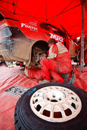 3;31-July-2010;APRC;Asia-Pacific-Rally-Championship;Australia;Evo-10;Gaurav-Gill;Glen-Macneall;Imbil;Mitsubishi-Lancer;Mitsubishi-Lancer-Evolution-X;QLD;Queensland;Sunshine-Coast;Team-MRF;auto;motorsport;racing;service-centre;service-park;wide-angle