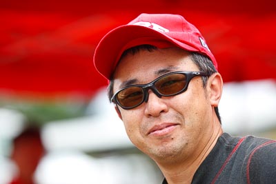 31-July-2010;APRC;Asia-Pacific-Rally-Championship;Australia;Imbil;Katsu-Taguchi;QLD;Queensland;Sunshine-Coast;auto;motorsport;portrait;racing;service-centre;service-park;telephoto