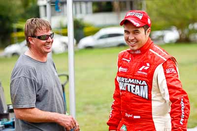 31-July-2010;APRC;Asia-Pacific-Rally-Championship;Australia;Imbil;QLD;Queensland;Rifat-Sungkar;Sunshine-Coast;auto;motorsport;portrait;racing;service-centre;service-park;telephoto