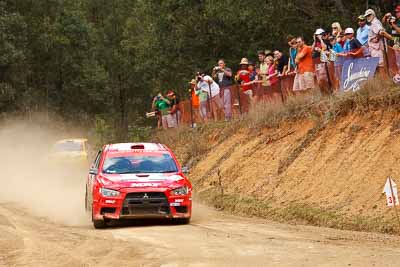 3;31-July-2010;APRC;Asia-Pacific-Rally-Championship;Australia;Evo-10;Gaurav-Gill;Glen-Macneall;Imbil;Mitsubishi-Lancer;Mitsubishi-Lancer-Evolution-X;QLD;Queensland;Sunshine-Coast;Team-MRF;auto;motorsport;racing;telephoto