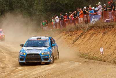 7;31-July-2010;APRC;Asia-Pacific-Rally-Championship;Australia;Evo-10;Glen-Raymond;Imbil;Matt-Raymond;Mitsubishi-Lancer;Mitsubishi-Lancer-Evolution-X;QLD;Queensland;Sunshine-Coast;auto;motorsport;racing;telephoto