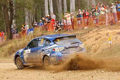 9;31-July-2010;APRC;Asia-Pacific-Rally-Championship;Australia;Ben-Searcy;Imbil;Jean‒Louis-Leyraud;QLD;Queensland;Subaru-Impreza-WRX-STI;Sunshine-Coast;auto;motorsport;racing;telephoto