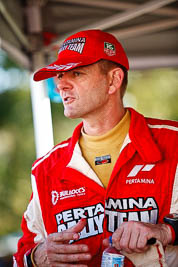 31-July-2010;APRC;Asia-Pacific-Rally-Championship;Australia;Imbil;QLD;Queensland;Scott-Beckwith;Sunshine-Coast;auto;motorsport;portrait;racing;service-centre;service-park;telephoto