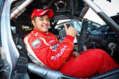 31-July-2010;APRC;Asia-Pacific-Rally-Championship;Australia;Imbil;QLD;Queensland;Rifat-Sungkar;Sunshine-Coast;auto;motorsport;portrait;racing;service-centre;service-park;wide-angle