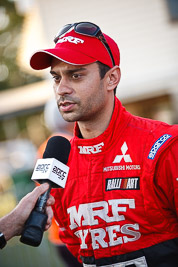 31-July-2010;APRC;Asia-Pacific-Rally-Championship;Australia;Gaurav-Gill;Imbil;QLD;Queensland;Sunshine-Coast;auto;motorsport;portrait;racing;service-centre;service-park;telephoto