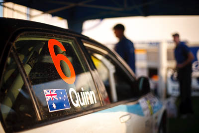 6;31-July-2010;50mm;APRC;Asia-Pacific-Rally-Championship;Australia;David-Green;Evo-9;Imbil;Mitsubishi-Lancer;Mitsubishi-Lancer-Evolution-IX;Nathan-Quinn;QLD;Queensland;Sunshine-Coast;auto;motorsport;racing;service-centre;service-park