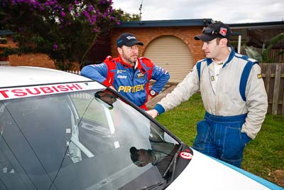 1-August-2010;APRC;Asia-Pacific-Rally-Championship;Australia;David-Green;Imbil;Nathan-Quinn;QLD;Queensland;Sunshine-Coast;auto;motorsport;portrait;racing;service-centre;service-park;wide-angle