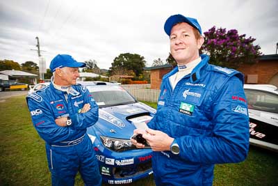 1-August-2010;APRC;Asia-Pacific-Rally-Championship;Australia;Ben-Searcy;Imbil;Jean‒Louis-Leyraud;QLD;Queensland;Sunshine-Coast;Topshot;auto;motorsport;portrait;racing;service-centre;service-park;wide-angle