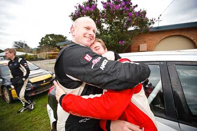 1-August-2010;ARC;Australia;Australian-Rally-Championship;Imbil;Justin-Dowel;QLD;Queensland;Ryan-Smart;Sunshine-Coast;auto;motorsport;portrait;racing;service-centre;service-park;wide-angle