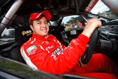 1-August-2010;APRC;Asia-Pacific-Rally-Championship;Australia;Imbil;QLD;Queensland;Rifat-Sungkar;Sunshine-Coast;auto;motorsport;portrait;racing;service-centre;service-park;wide-angle