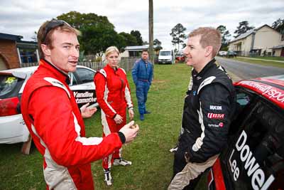 1-August-2010;ARC;Australia;Australian-Rally-Championship;Imbil;Matt-Lee;QLD;Queensland;Ryan-Smart;Sunshine-Coast;auto;motorsport;portrait;racing;service-centre;service-park;wide-angle