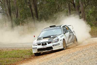 5;1-August-2010;APRC;Asia-Pacific-Rally-Championship;Australia;Brendan-Reeves;Imbil;QLD;Queensland;Rhianon-Smyth;Subaru-Impreza-WRX-STI;Sunshine-Coast;auto;motorsport;racing;telephoto