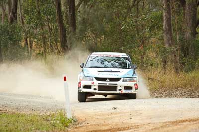 6;1-August-2010;APRC;Asia-Pacific-Rally-Championship;Australia;David-Green;Evo-9;Imbil;Mitsubishi-Lancer;Mitsubishi-Lancer-Evolution-IX;Nathan-Quinn;QLD;Queensland;Sunshine-Coast;auto;motorsport;racing;telephoto