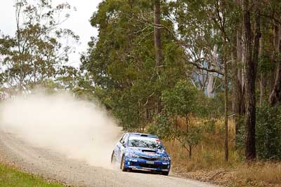 9;1-August-2010;APRC;Asia-Pacific-Rally-Championship;Australia;Ben-Searcy;Imbil;Jean‒Louis-Leyraud;QLD;Queensland;Subaru-Impreza-WRX-STI;Sunshine-Coast;auto;motorsport;racing;telephoto