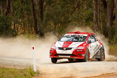 19;1-August-2010;ARC;Australia;Australian-Rally-Championship;Eli-Evans;Glen-Weston;Honda-Civic-Type-R;Imbil;QLD;Queensland;Sunshine-Coast;Topshot;auto;motorsport;racing;telephoto