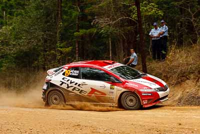 19;1-August-2010;ARC;Australia;Australian-Rally-Championship;Eli-Evans;Glen-Weston;Honda-Civic-Type-R;Imbil;QLD;Queensland;Sunshine-Coast;auto;motorsport;racing;telephoto