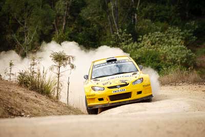 2;1-August-2010;APRC;Asia-Pacific-Rally-Championship;Australia;Chris-Atkinson;Imbil;Proton-Satria-Neo-S2000;QLD;Queensland;Stephane-Prevot;Sunshine-Coast;Topshot;auto;motorsport;racing;telephoto