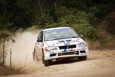 11;1-August-2010;APRC;Asia-Pacific-Rally-Championship;Atsushi-Masumura;Australia;Evo-7;Imbil;Mitsubishi-Lancer;Mitsubishi-Lancer-Evolution-VII;Osamu-Yoda;QLD;Queensland;Sunshine-Coast;Super-Alex-Troop;auto;motorsport;racing;telephoto