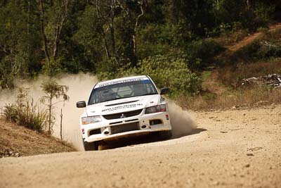 10;1-August-2010;APRC;Asia-Pacific-Rally-Championship;Australia;Brian-Green;Chris-Cobham;Evo-9;Imbil;Mitsubishi-Lancer;Mitsubishi-Lancer-Evolution-IX;QLD;Queensland;Sunshine-Coast;auto;motorsport;racing;telephoto