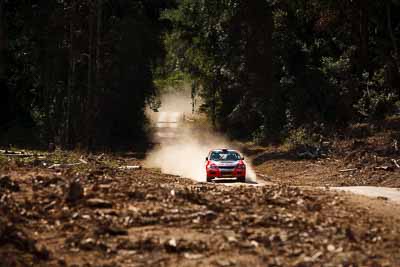 16;1-August-2010;ARC;Activ-Rallysport;Australia;Australian-Rally-Championship;Evo-9;Imbil;Justin-Dowel;Matt-Lee;Mitsubishi-Lancer;Mitsubishi-Lancer-Evolution-IX;QLD;Queensland;Sunshine-Coast;Topshot;auto;motorsport;racing;telephoto