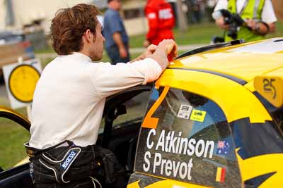 1-August-2010;APRC;Asia-Pacific-Rally-Championship;Australia;Chris-Atkinson;Imbil;QLD;Queensland;Sunshine-Coast;auto;motorsport;portrait;racing;service-centre;service-park;telephoto