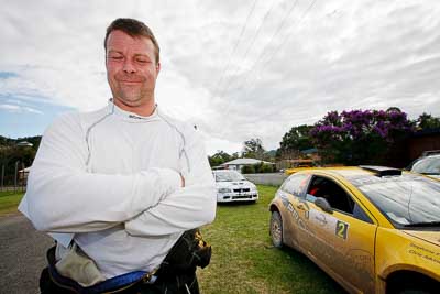 1-August-2010;APRC;Asia-Pacific-Rally-Championship;Australia;Imbil;QLD;Queensland;Stephane-Prevot;Sunshine-Coast;auto;clouds;motorsport;portrait;racing;service-centre;service-park;sky;wide-angle