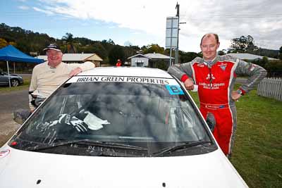 10;1-August-2010;APRC;Asia-Pacific-Rally-Championship;Australia;Brian-Green;Chris-Cobham;Evo-9;Imbil;Mitsubishi-Lancer;Mitsubishi-Lancer-Evolution-IX;QLD;Queensland;Sunshine-Coast;auto;motorsport;portrait;racing;service-centre;service-park;wide-angle