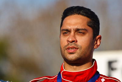 1-August-2010;APRC;Asia-Pacific-Rally-Championship;Australia;Gaurav-Gill;Imbil;QLD;Queensland;Sunshine-Coast;auto;celebration;motorsport;official-finish;podium;portrait;racing;super-telephoto