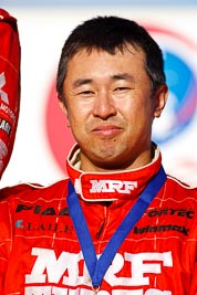 1-August-2010;APRC;Asia-Pacific-Rally-Championship;Australia;Imbil;Katsu-Taguchi;QLD;Queensland;Sunshine-Coast;auto;celebration;motorsport;official-finish;podium;portrait;racing;super-telephoto