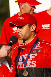 1-August-2010;APRC;Asia-Pacific-Rally-Championship;Australia;Gaurav-Gill;Imbil;QLD;Queensland;Sunshine-Coast;auto;celebration;motorsport;official-finish;podium;portrait;racing;super-telephoto