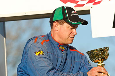 1-August-2010;ARC;Australia;Australian-Rally-Championship;Imbil;Michael-Boaden;QLD;Queensland;Sunshine-Coast;auto;celebration;motorsport;official-finish;podium;portrait;racing;super-telephoto