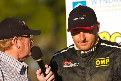 1-August-2010;ARC;Australia;Australian-Rally-Championship;Imbil;QLD;Queensland;Simon-Evans;Sunshine-Coast;auto;celebration;motorsport;official-finish;podium;portrait;racing;super-telephoto