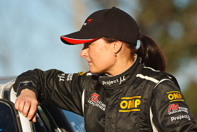 1-August-2010;ARC;Australia;Australian-Rally-Championship;Imbil;QLD;Queensland;Sue-Evans;Sunshine-Coast;auto;celebration;motorsport;official-finish;podium;portrait;racing;super-telephoto