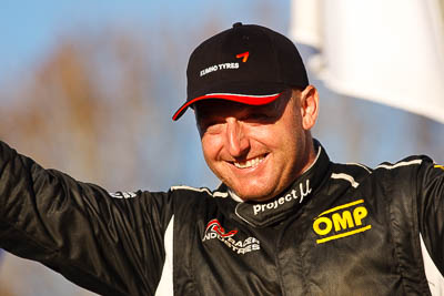 1-August-2010;ARC;Australia;Australian-Rally-Championship;Imbil;QLD;Queensland;Simon-Evans;Sunshine-Coast;auto;celebration;motorsport;official-finish;podium;portrait;racing;super-telephoto